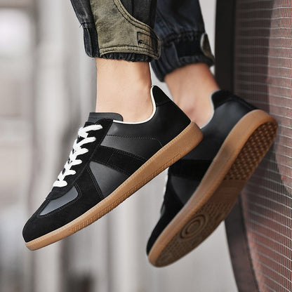 Leisure Walk Tenis Masculino Trainers Fashion Leather Men's Casual Shoes Lace Up  Simple Vulcanize Shoes Outdoor Male Sneakers