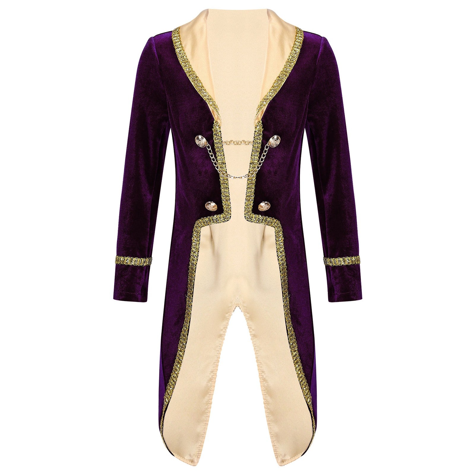 Boys Girls Prince Tuxedo Jacket Turn-Down Collar Coat Halloween Masquerade Theme Party Cosplay Costume Birthday Party Tailcoat