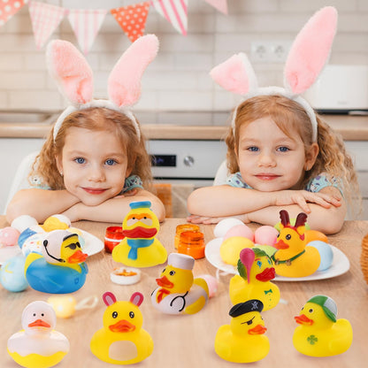 Patos de Borracha de Verão, Patos de Borracha Pequenos Sortidos em Massa, Mini Patinhos de Borracha para Banho de Bebê e Brinquedos de Piscina, Pato de Cruzeiro