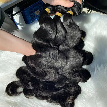 Cabelo Humano Ondulado Malaio 15A, Tecer Pacotes de Cabelo Humano, 100% Não Processado, Extensões de Cabelo Humano Pretas Naturais, 1, 3, 4 Pacotes