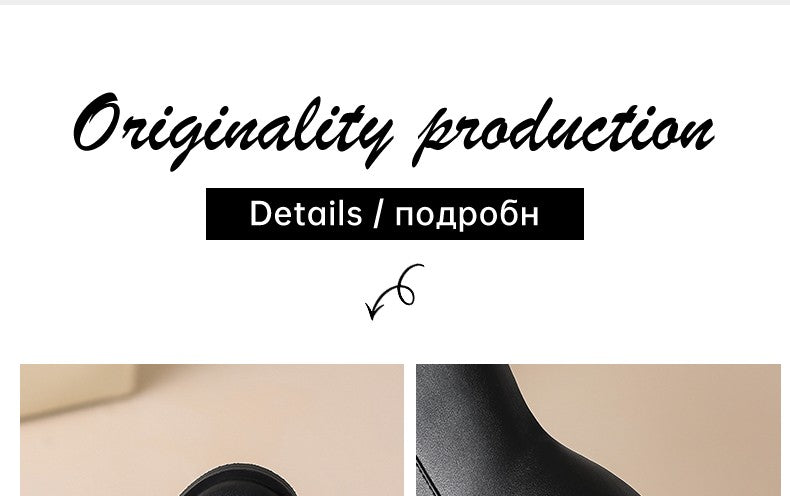 Ods Soft Cow Leather Black Knee High Boots Chunky Mid Heels Zipper Women's Long Boot Big Size Luxury Designer Sexy Shoes 4143 46