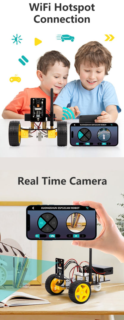 ESP32 Smart Robot Car Kit Carro de Controle Remoto para Projeto de Programação Arduino Kit de Codificação Científica de Educação STEM
