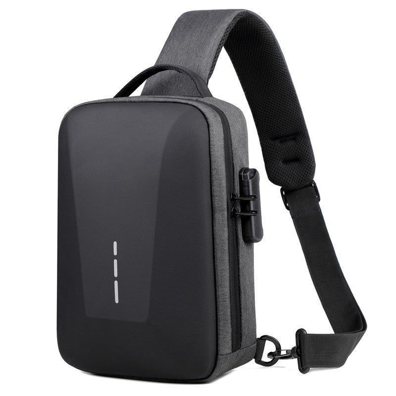 Anti-theft Combination Lock Chest Packs With USB Charging Port Fashion Business Men's Crossbody Bag Travel Storage Shoulder Bag