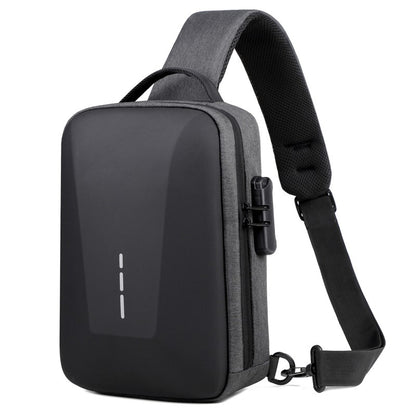 Anti-theft Combination Lock Chest Packs With USB Charging Port Fashion Business Men's Crossbody Bag Travel Storage Shoulder Bag