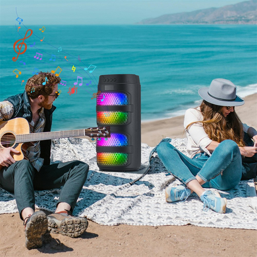 Caixa de som Bluetooth 3000W, alto-falante duplo de 4 polegadas, subwoofer estéreo portátil para ambientes externos, alto-falante sem fio 5.0, luz LED recarregável