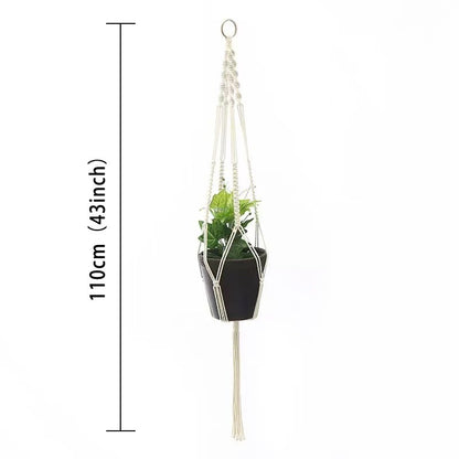 Hanging Plant Handmade Macrame Plant Hanger Flower Pot Planter Hanger Wall Decor Courtyard Garden Hanging Planter Hanging Basket