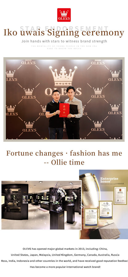 OLEVS 5638 Women Watches Original Elegant Quartz Watch Waterproof Luminous Date Ladies Set Bracelet Watch Girls Gift Reloj Mujer