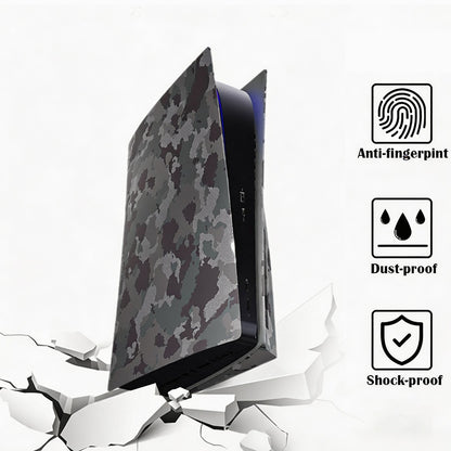 For PS5 Console Disc Version Camouflage Skin Faceplate Shell Console Replacement Backplate Shell For Playstation 5 Disc Edition