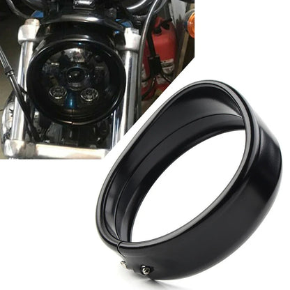 Anel de Acabamento do Farol de Viseira de 5,75 Polegadas Anel Decorativo de Borda do Farol de Motocicleta de 5 3/4" Para Harley Sportster 883 1200 Dyna Softail