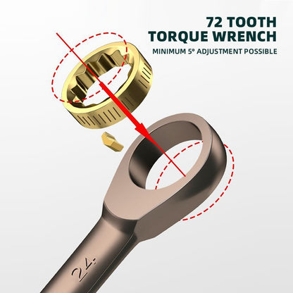 1 Chave de Catraca Dourada, Chave Universal Flexível com Torque para Ferramentas de Reparo Automotivo, Ferramenta Manual Métrica Multi Antiderrapante