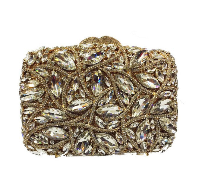 15 Colors Women Rhinestones Evening Bags Metal Diamond Mianudiere Handbag Bridal Clutches Wedding Party Stone Clutch Purse Bags