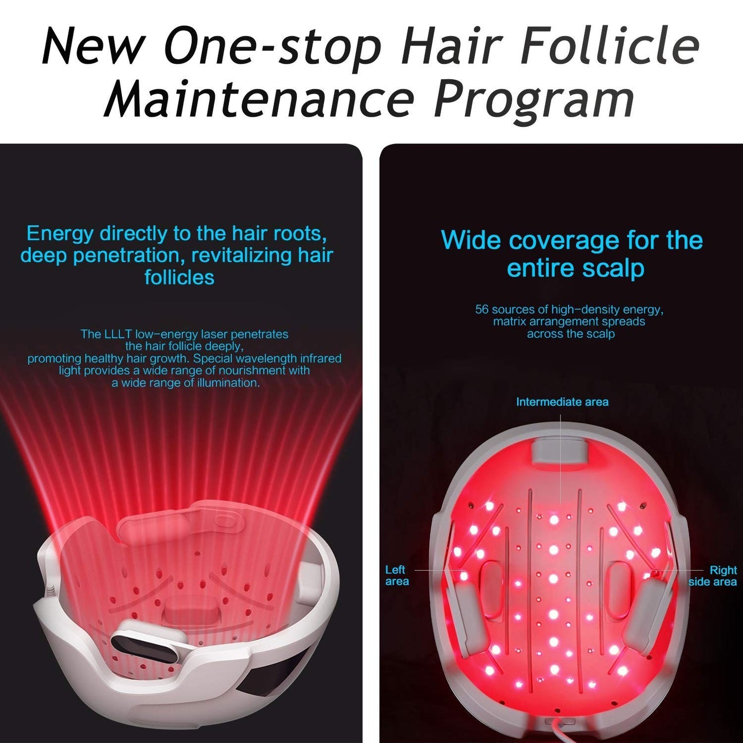 Lescolton laser helmet red light therapy hair laser hat for hair growth cap hair growth products LLLT hair regrow red light