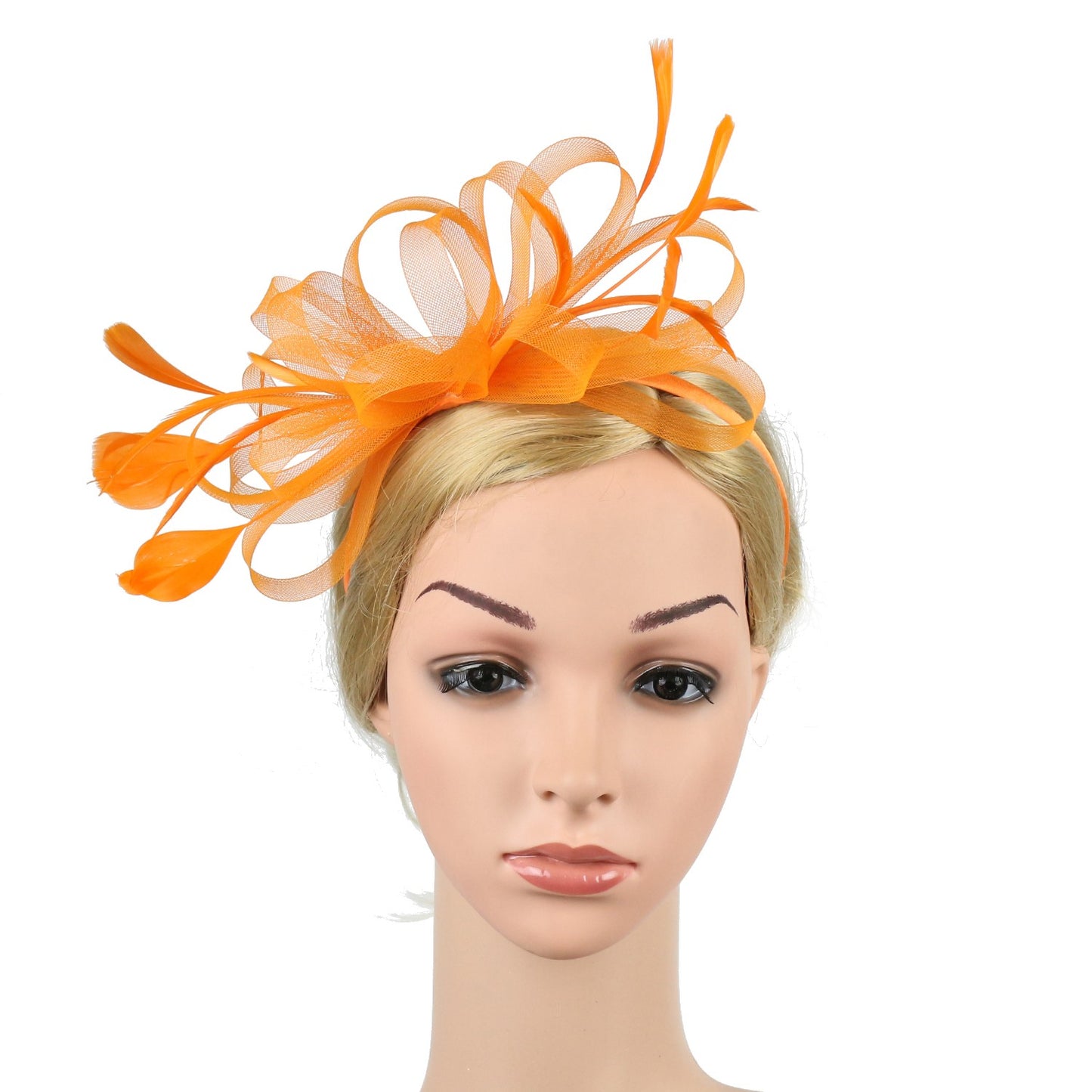 Chapéu Fascinator Feminino Chique Coquetel Casamento Festa Igreja Acessório de Cabelo Moda Pena Grampo de Cabelo Noiva