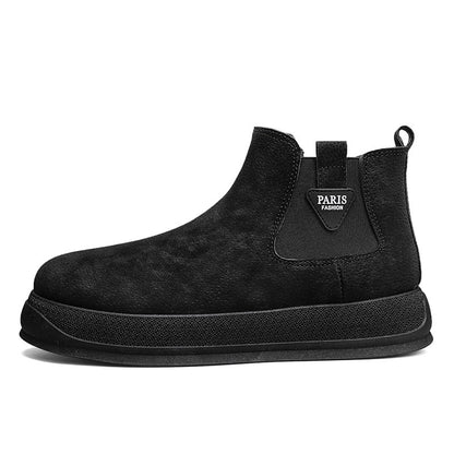 Tênis Botas Masculinas de Inverno Quentes Botas de Tornozelo para Homens Botas de Cano Alto Tênis Masculinos Botas Chelsea Masculinas Sapatos Casuais de Boa Qualidade
