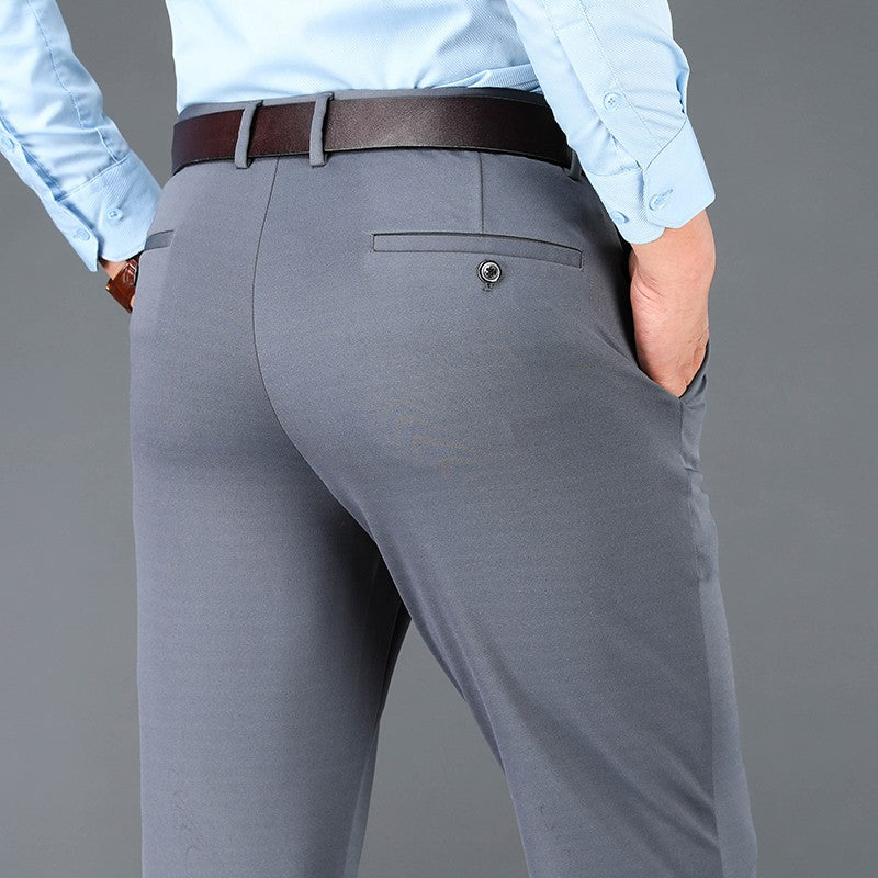 Calça Masculina Social Esporte Fina Primavera Outono Calças Pretas Azul Marinho Calça Social Masculina Calça Reta Esportiva Elegante Tamanho Grande