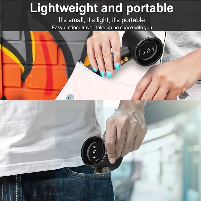 Handheld Fan Portable Turbo Fan Air Cooler 100-Speed Adjustment High-Speed Fans  Mini Hand fan for Home Travel Outdoor Camping