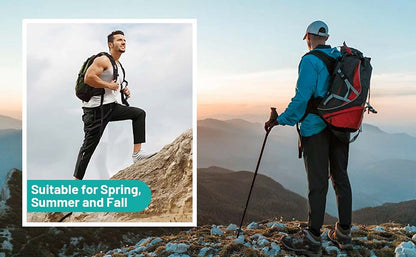 Men's Athletic Stretchy Quick Dry Pants with Zipper Pockets Lightweight Sweatpants for Outdoor Hiking Fishing Running Workout