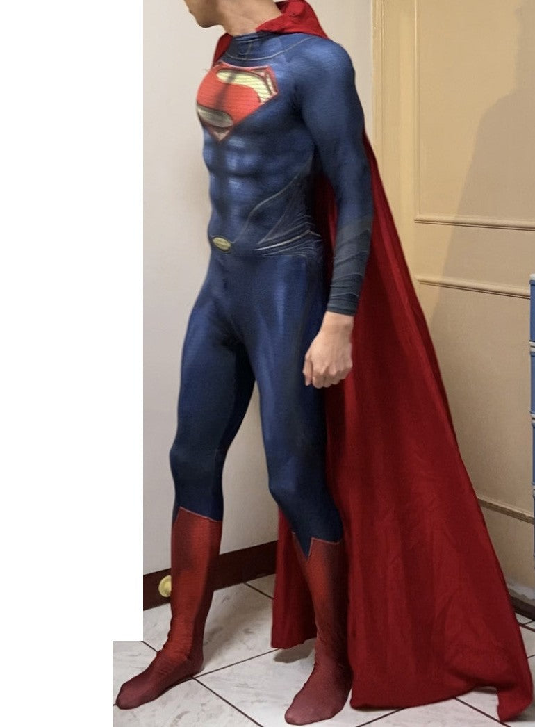 Adults Kids Classic Man of Steel Clark Kent Cosplay Costume Superhero Suit Halloween Zentai Bodysuit