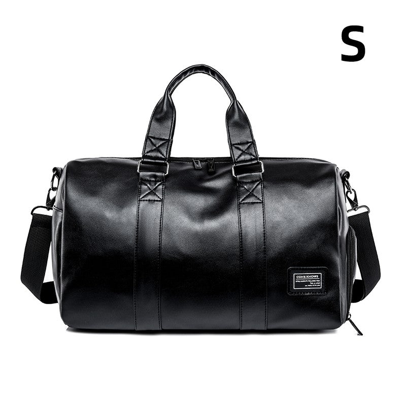 Large Capacity Travel Bag PU Travel Handbag Men Carry On Luggage Duffle Bags Soft Casual Black Big Weekend Bags Travelling Tote