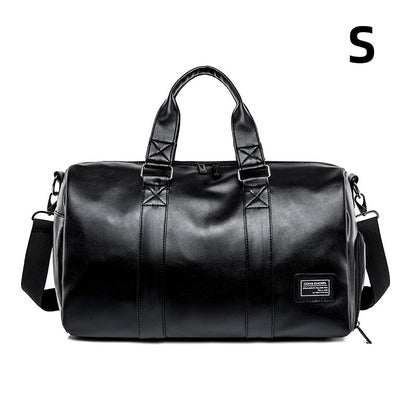Large Capacity Travel Bag PU Travel Handbag Men Carry On Luggage Duffle Bags Soft Casual Black Big Weekend Bags Travelling Tote