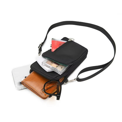 Men's multi-functional and women's simple mobile phone small bag, a niche crossbody bag for daily commuting