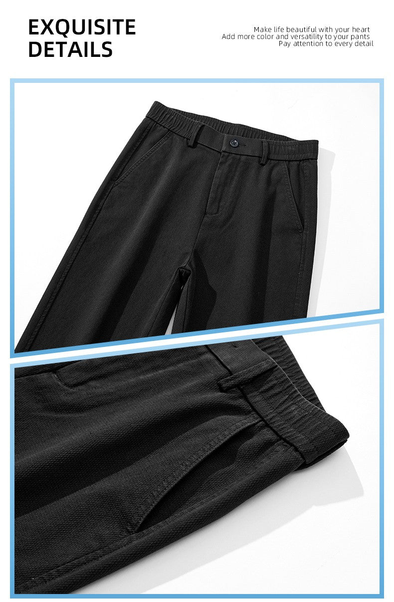 Mens Lyocell Straight Loose Elastic Waist Jeans 2025 Autumn Winter Fashion Brand Comfortable Versatile Pants Plus Size 5XL