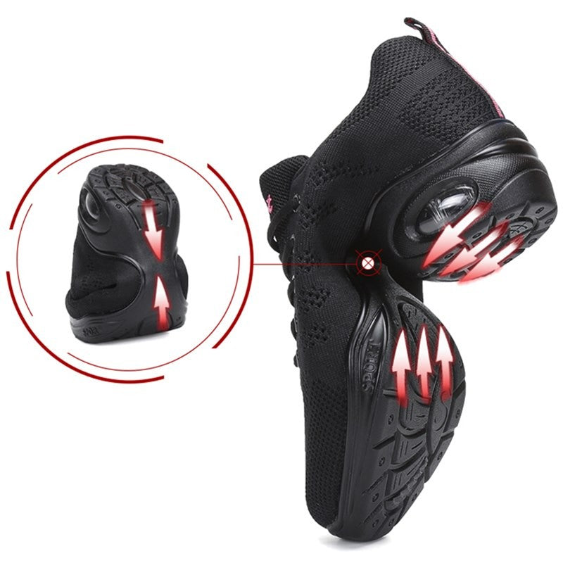 Women Dance Shoes Jazz Ballroom Dancing Comfortable Lady PU Soft Outsole Training Breathable Modern Tango Dance Sneakers