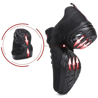 Women Dance Shoes Jazz Ballroom Dancing Comfortable Lady PU Soft Outsole Training Breathable Modern Tango Dance Sneakers