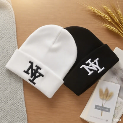 1PC/ 2PCS  Winter beanies caps for men, 3D Embroidery  knitted hats for women, outdoor warm hats , sports and casual CAP