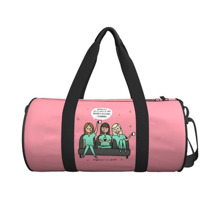 Couple Travel Bag Enfermera En Apuros Doctor Nurse Gym Bag Large Oxford Custom Handbag Colorful Casual Sports Bag
