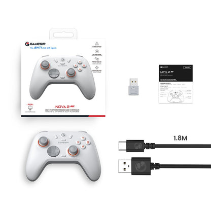 GameSir Nova 2 Lite Wireless Game Controller Switch Gamepad Hall Effect Joysticks Anti-Drift for Nintendo Switch / iPhone / Android / PC