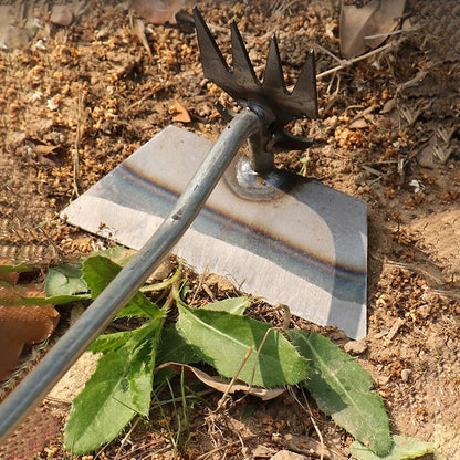 Manganese Steel Weeding Rake Double-end Rake Shovel Multi-purpose Digging Vegetables Loosen Soil Gardening Planting Hand Tools