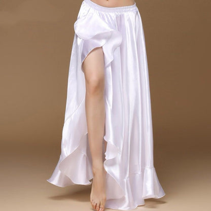 Fashion Satin Dance Performance Skirt Women Nightclub Party Sexy Skirts Faldas Stage Show Woman Clothing Saias Ropa Mujer Jupe