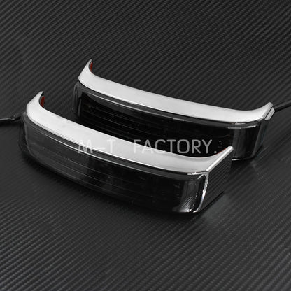 Luz de Seta de Motocicleta Luz de Freio Traseira Alforje Indicadores de Cauda para Harley Street Glide Road King CVO Limited FLHX 2014-2022