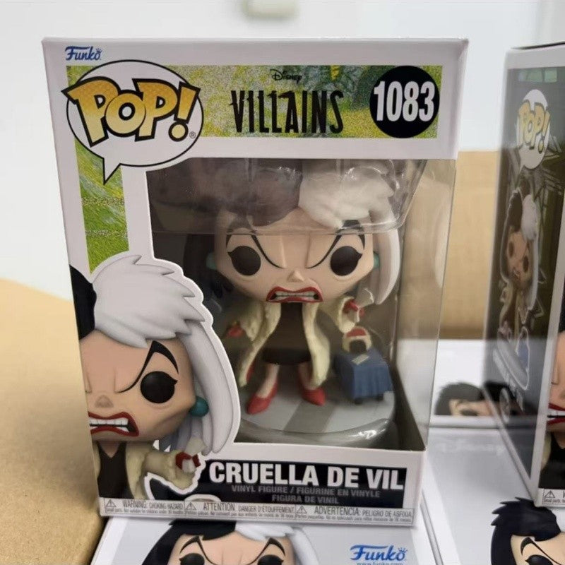 Boneca de Ação Funko Pop Vilão da Disney Modelo Cruella De Vil Escultura em Vinil Bonecas Edição Limitada Coleção Presente Comemorativo