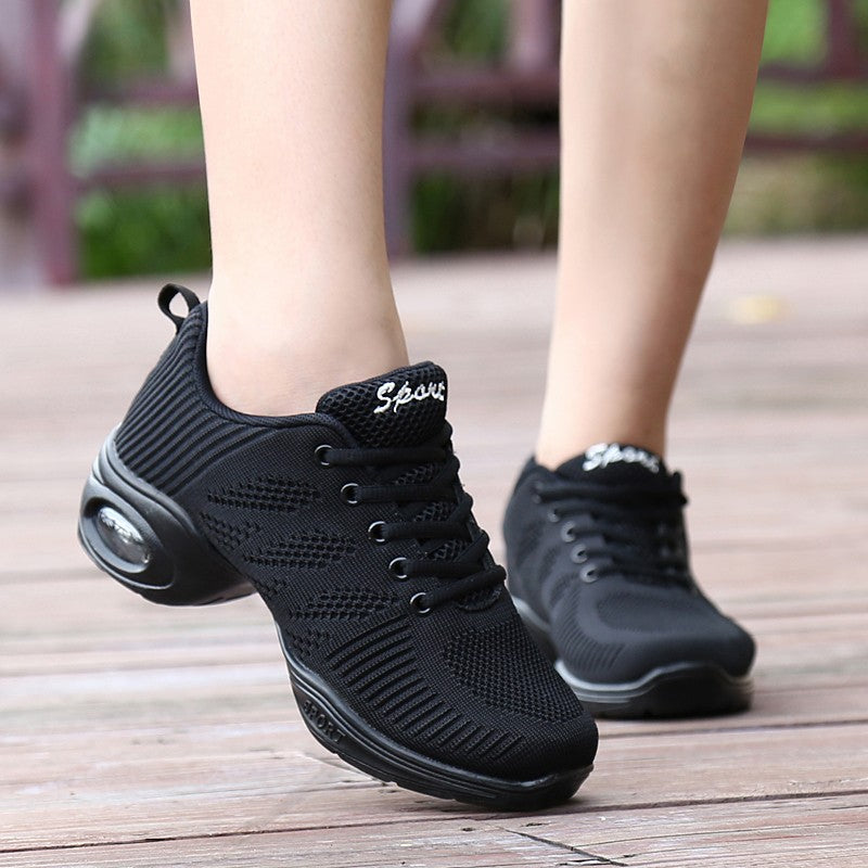Women Dance Shoes Jazz Ballroom Dancing Comfortable Lady PU Soft Outsole Training Breathable Modern Tango Dance Sneakers
