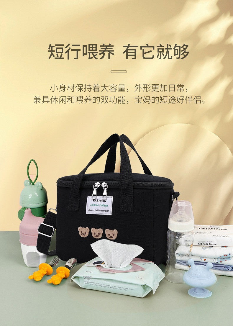 Cartoon Bear Mommy Bag Baby Feeding Bottle Cooler Bag Thermos for Children Thermal Infant Thermo Bottles Mother Kids