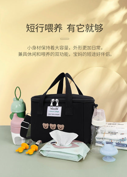 Cartoon Bear Mommy Bag Baby Feeding Bottle Cooler Bag Thermos for Children Thermal Infant Thermo Bottles Mother Kids