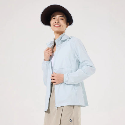 2025 new [new product upgraded skin clothing] high elastic sunscreen clothing men's and women's color contrast machine bag ice s