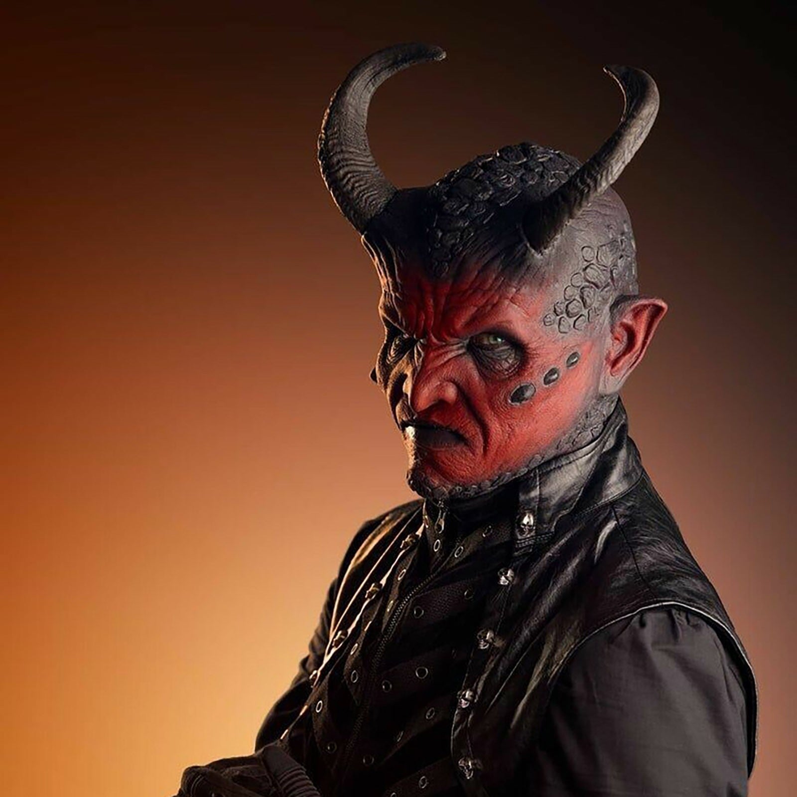 kari-Demon Latex Mask Devil Realistic Prank Present Spooky Toy Halloween Decoration Halloween Mask Party Cosplay Accessories