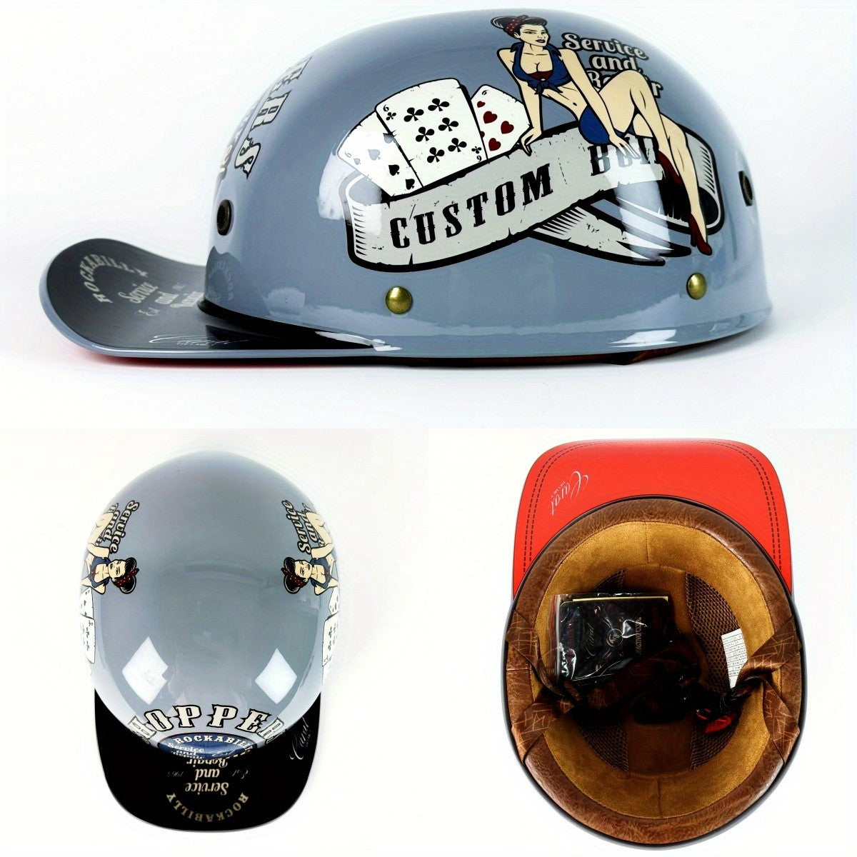 Capacete de Motocicleta Elétrica para Pilotagem de Locomotivas, Capacete Retrô Meio Capacete para Harley, Capacete Universal para Todas as Estações, Atacado de Capacetes