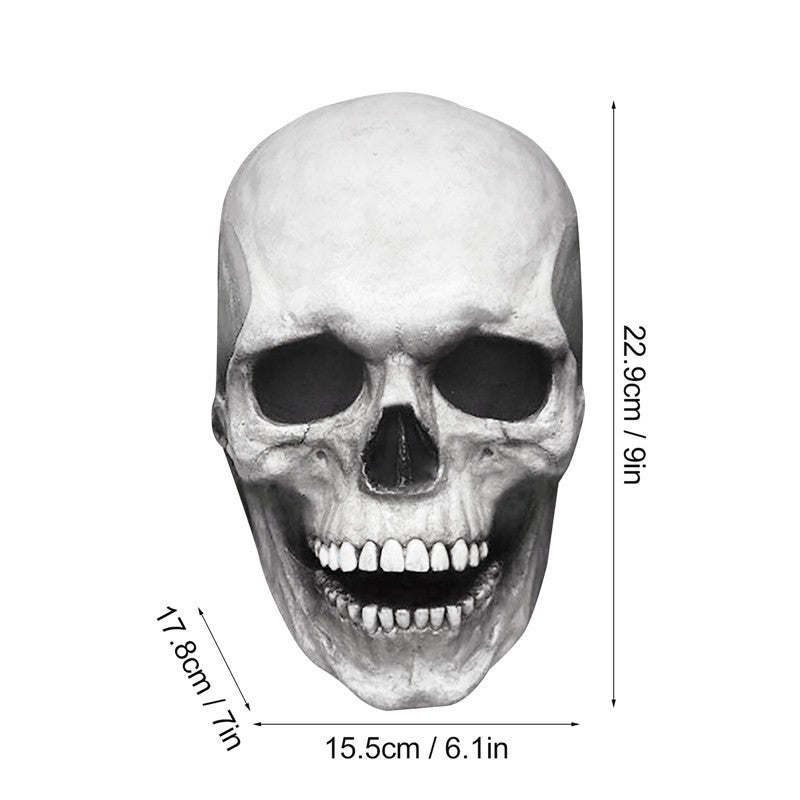 Full Head Skull Mask Carnival Adults Realistc Anonymous Halloween Moveable Mouth Jaw Anime Horror Helmet Skeleton Headgear Masks