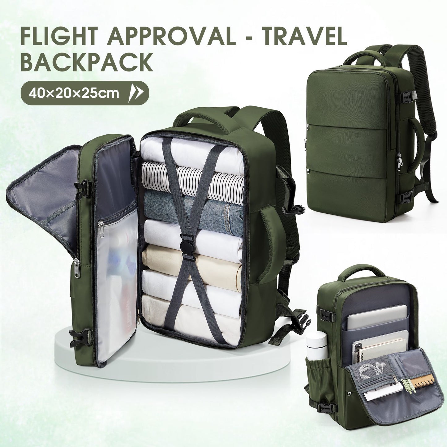 Notebook Backpack Travel 40x30x20 Ryanair Laptop Bag Men Women Business Waterproof Cabin Bag Carry ons Backpack School Bag