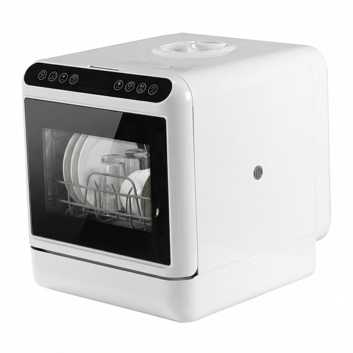 Mini Dishwasher with 6L Built-in Water Tank Automatic Dishwasher No Hookup Needed High-Temp& Air-Dry Function for Apartments