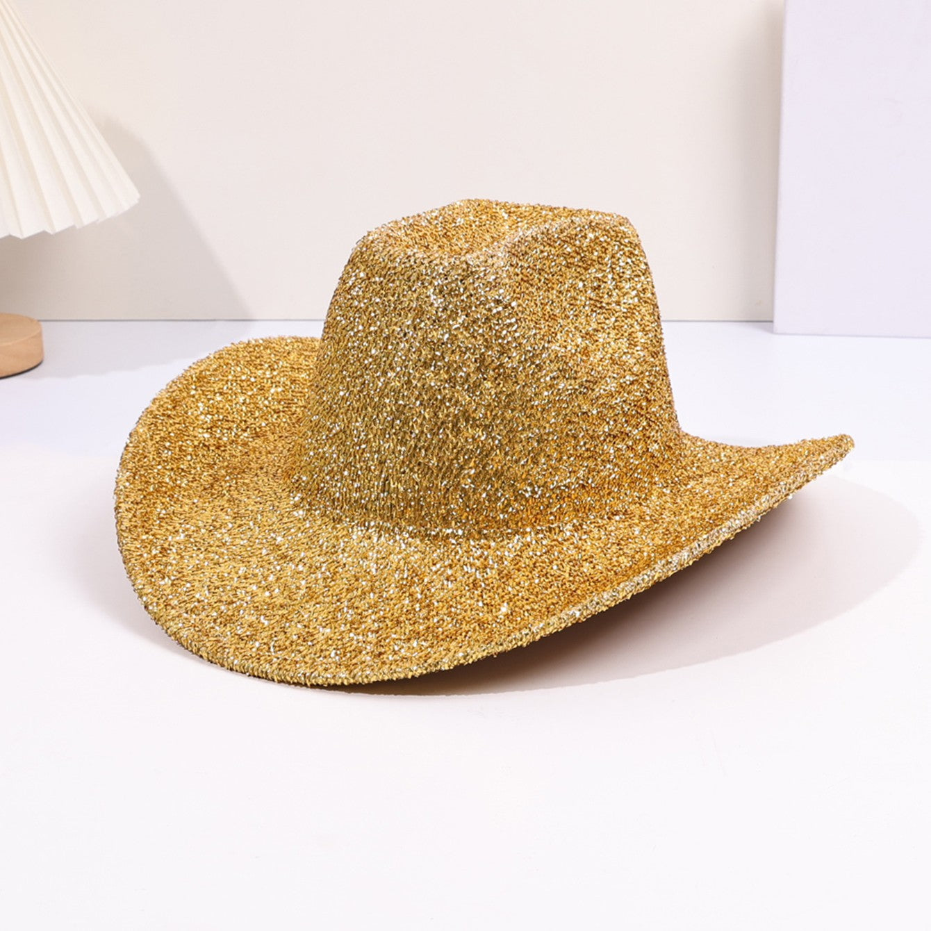 Fashionable gold party cool jazz hat sequins for boys and girls performing ball top hat personalized cowboy hat