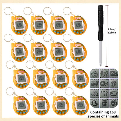 64-6PCS Virtual Pet Keychain Tamagotchi Electronic Toys for kids Video Game Party Favors Birthday Gifts School Classroom Prizes