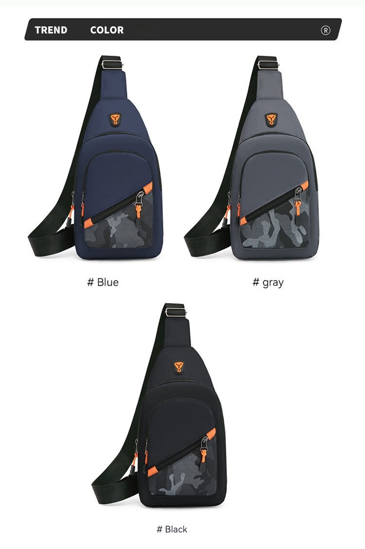 Rilibegan Nylon Men's Chest Bag 2023 New Portable Casual Shoulder Bag Trendy and Unique Design Crossbody Bag