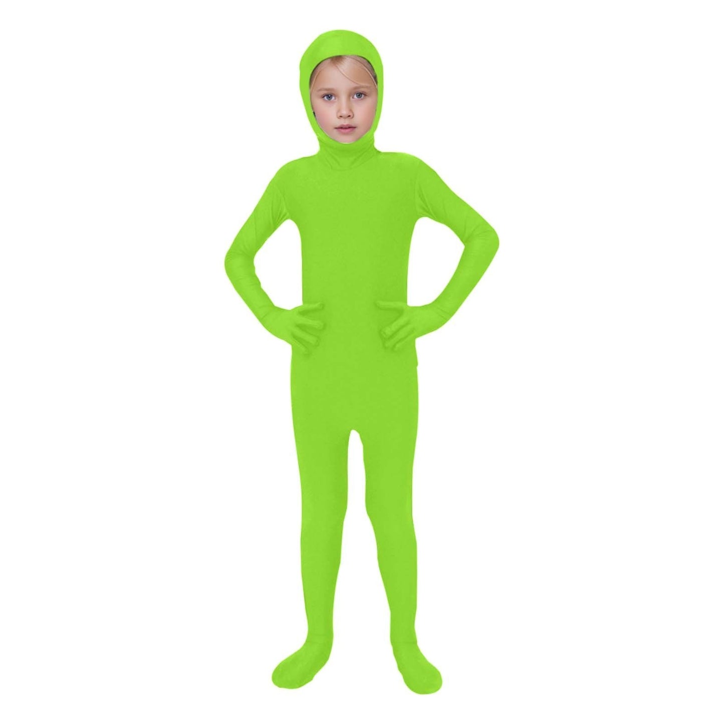 Kids Invisibility Jumpsuits Role Play Tights Full Body Suit Solid One-Piece Jumpsuit Halloween Costume Funny Romper Performance