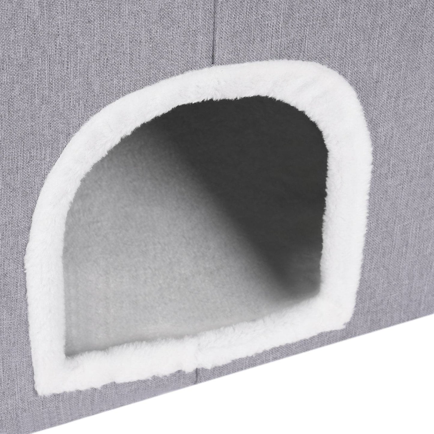 Casa para Gatos, Cama Interna para Gatos, Apartamento Moderno e Fofo para Gatos, Ninho Dobrável para Gatos - Cinza?para Uso Doméstico, Pet Shop