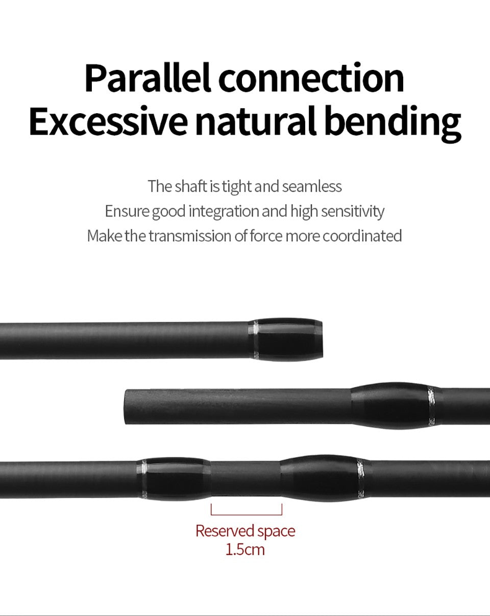 Vara de Pesca LINNHUE TS Fuji Guide Lure Rod 1.68-2.7m 2/3 Seções Fibra de Carbono Leve Vara de Spinning Vara de Baitcasting Haste de Presente Capa de Vara